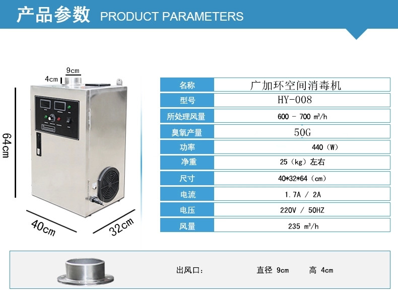 大風(fēng)量空氣治理機(jī)，OG-50A臭氧發(fā)生器解決五種室內(nèi)空氣污染